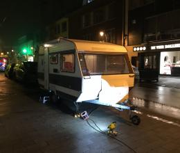 The Van at night